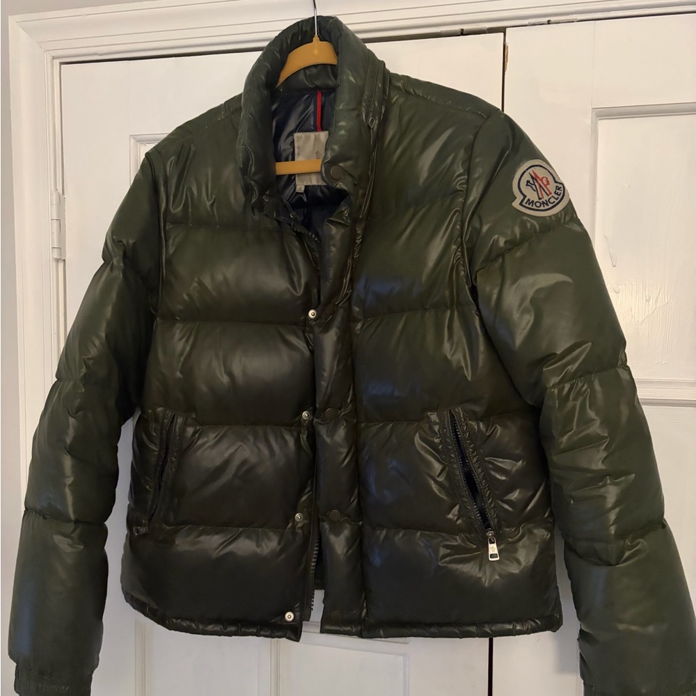 Moncler Men's Olive Puffer Jacket sz 3 M/L - Picture 3 of 10
